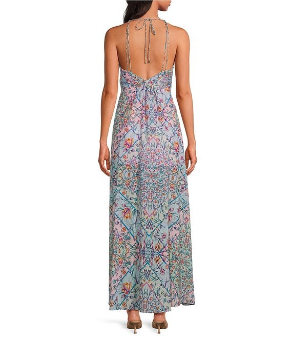 Brianna Floral Sleeveless Cotton Maxi Dress