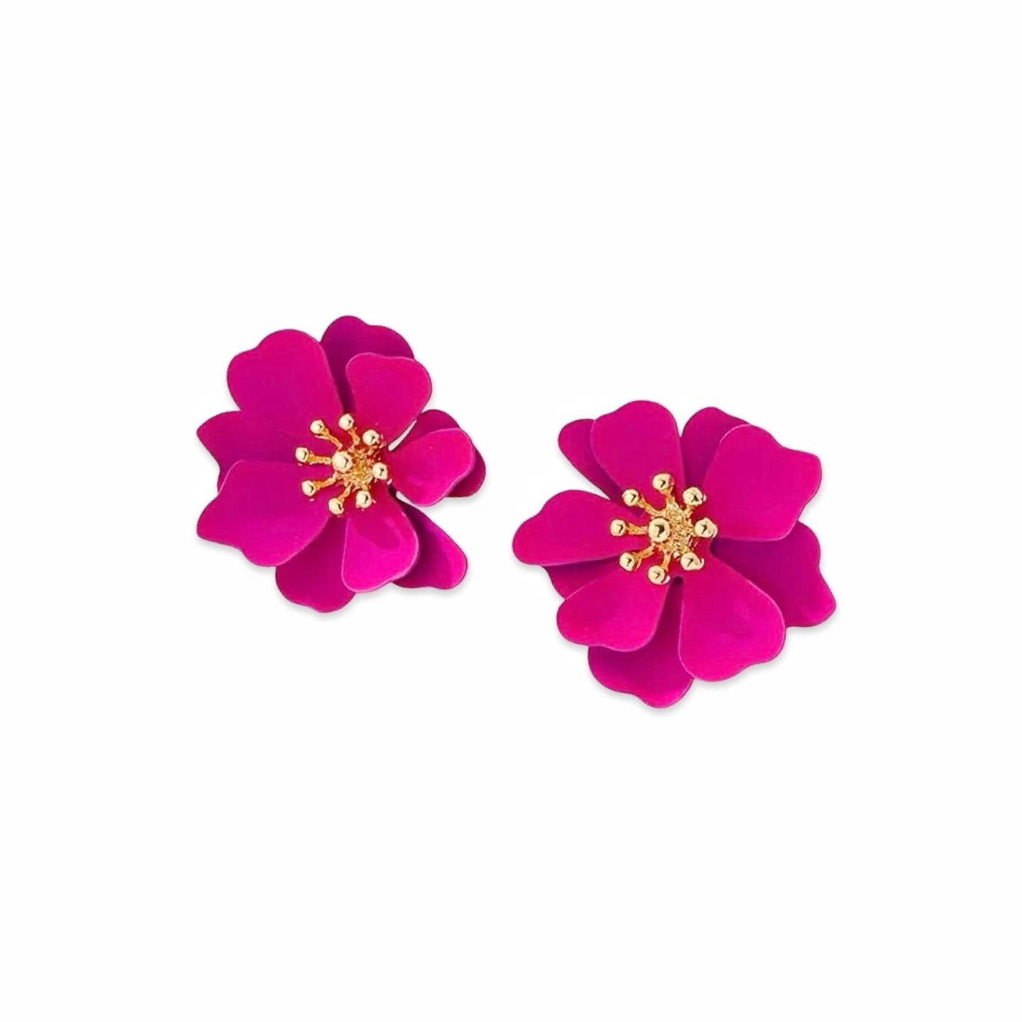 Fuschia Petal Studs