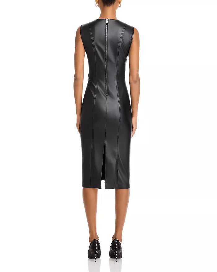 Pria Faux Leather Dress