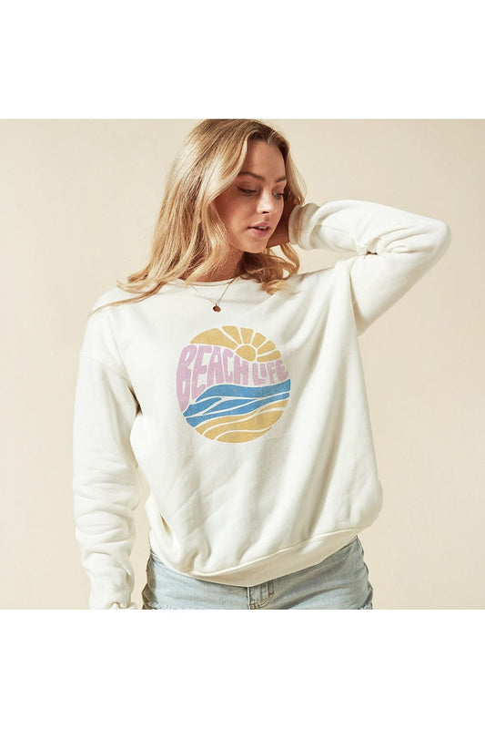 Beach Life Graphic Sweatshirt
