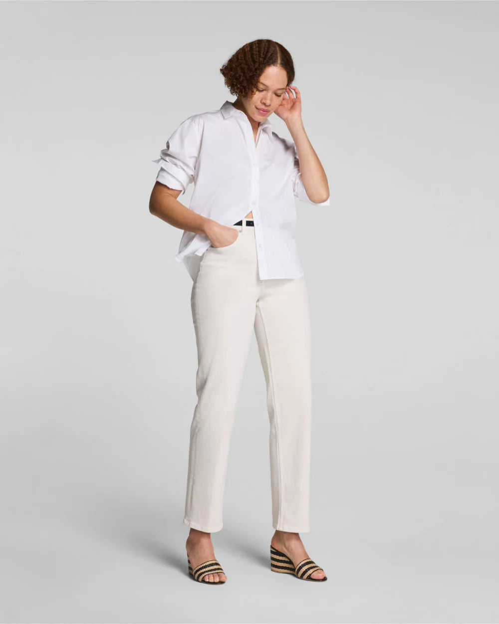 Alabaster Spanx Straight Leg Jeans