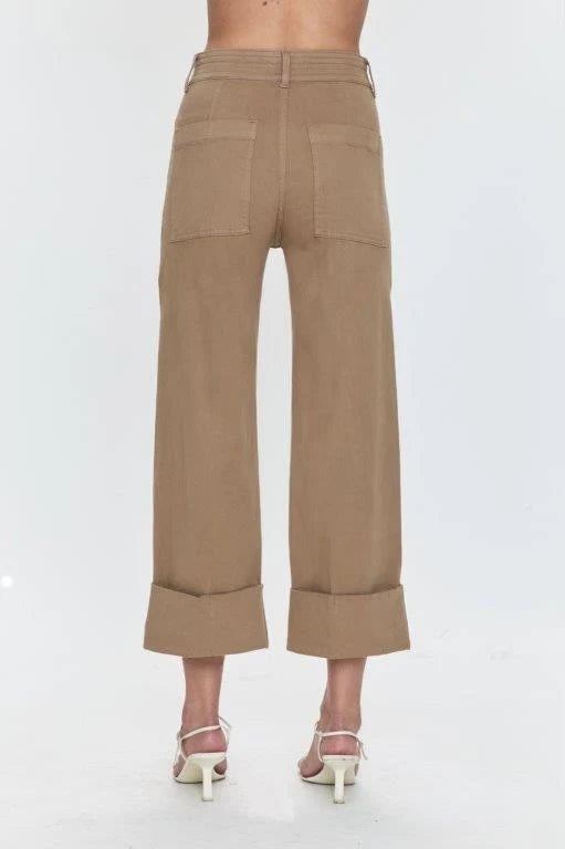 Maya Cuffed Hem Wide Leg Pants