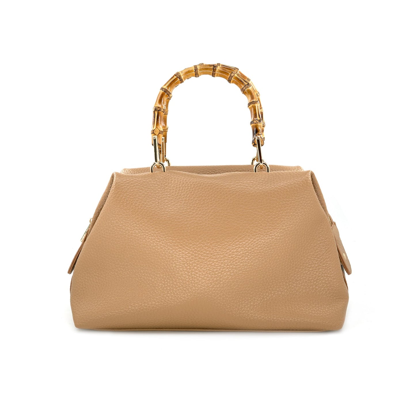 Khaki Bamboo Handle Bag