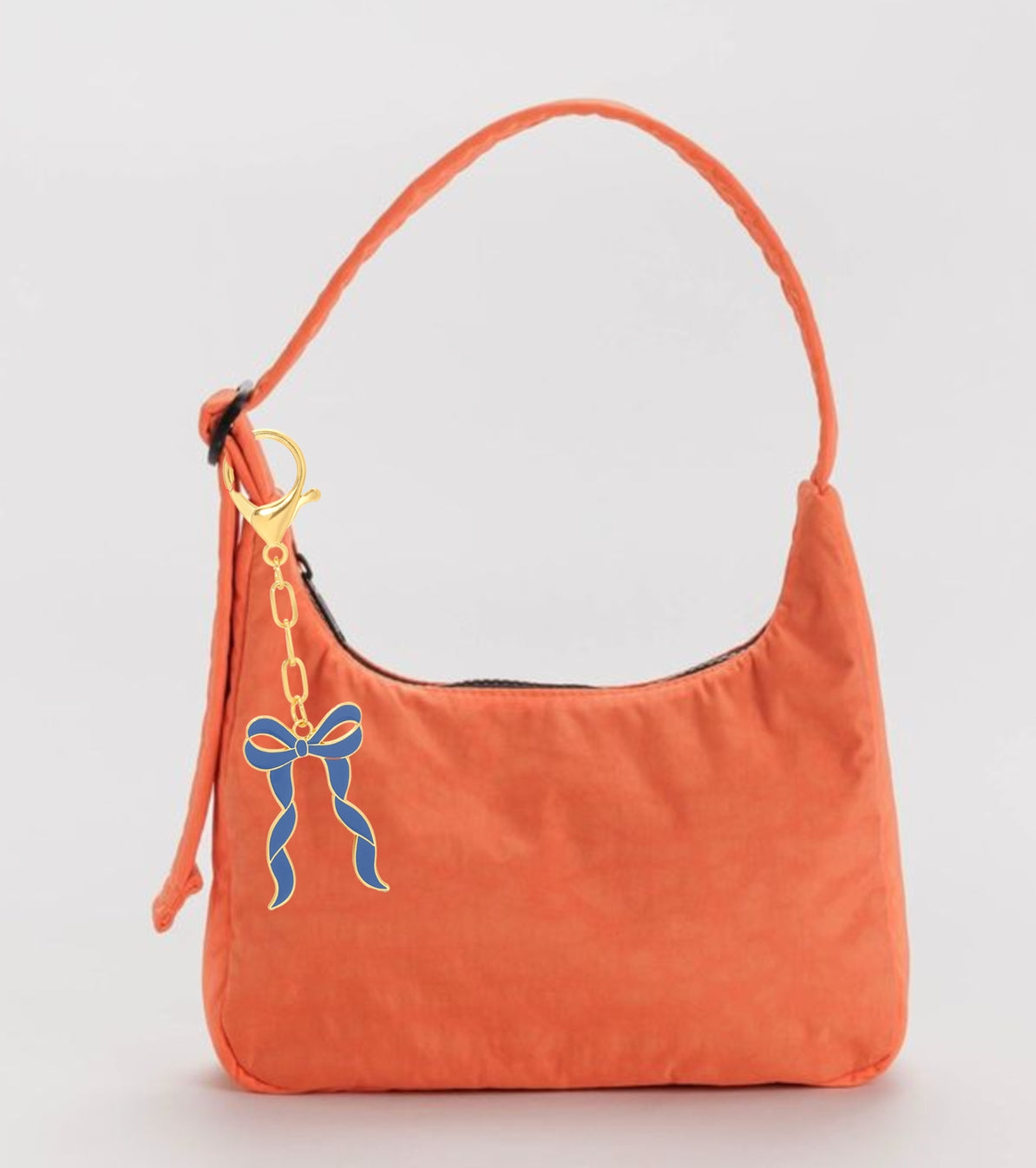 Blue Enamel Bow Bag Charm