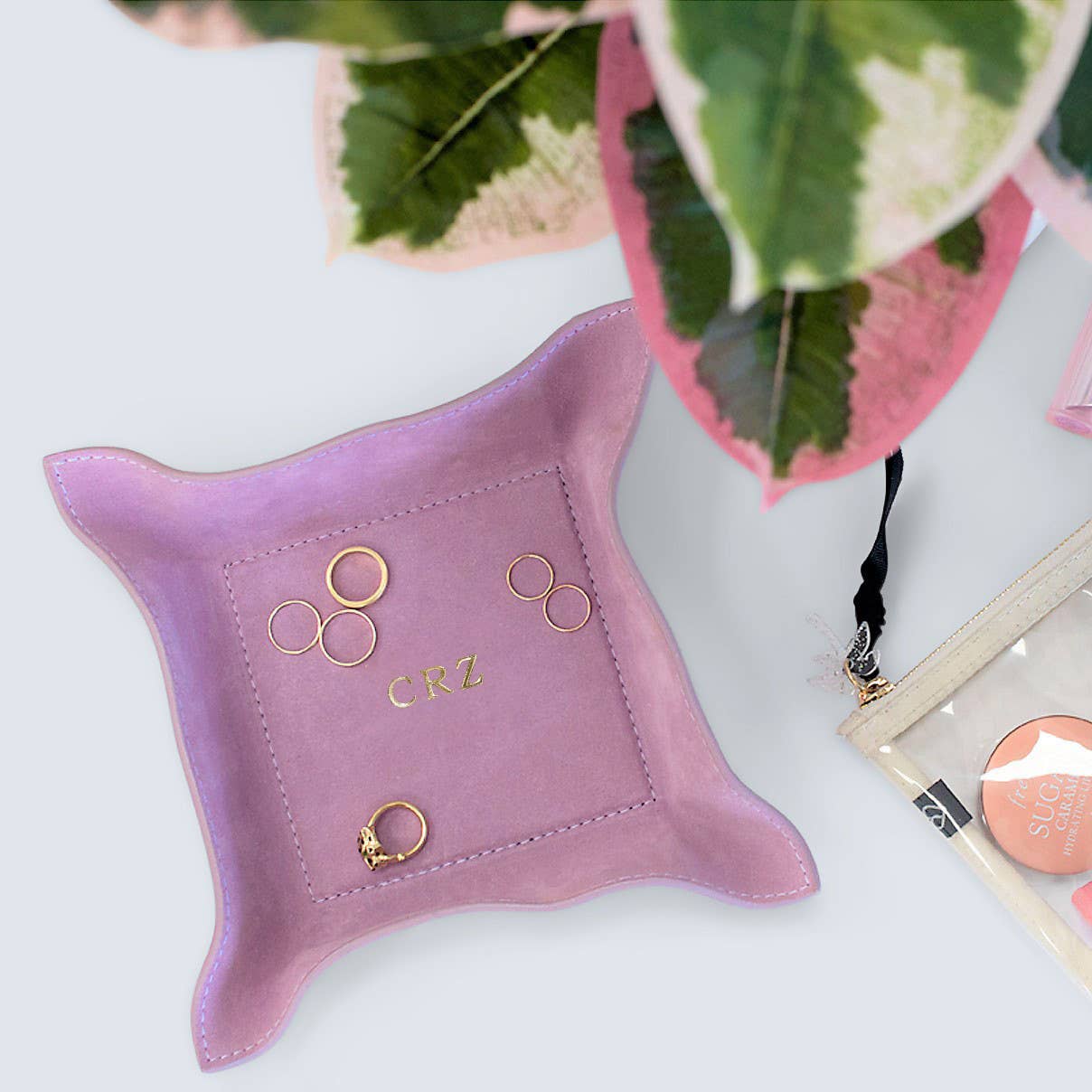 Orchid Suede Valet Tray