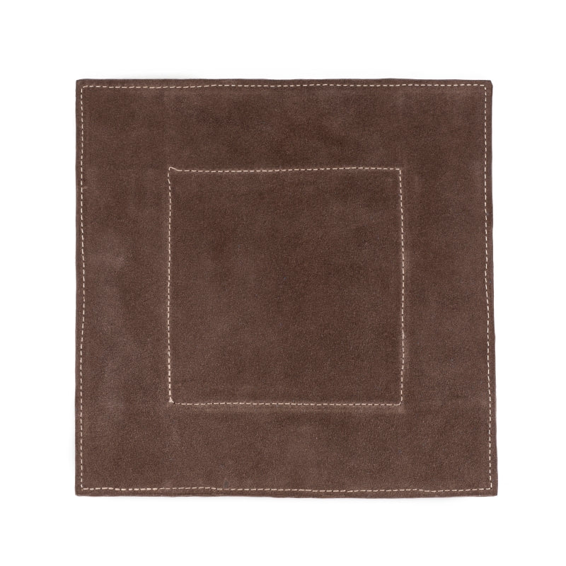 Brown Suede Valet Tray