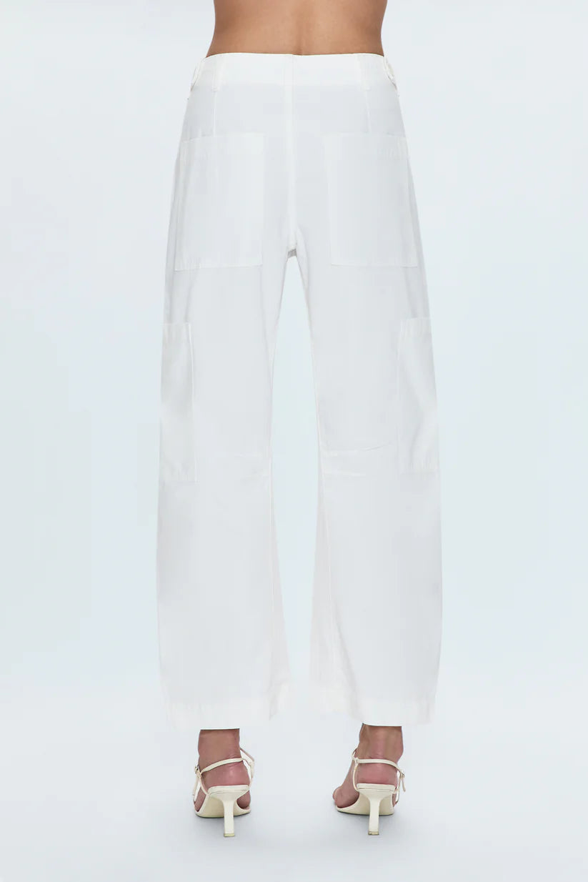 Sabrina Curved Utility Pants - White