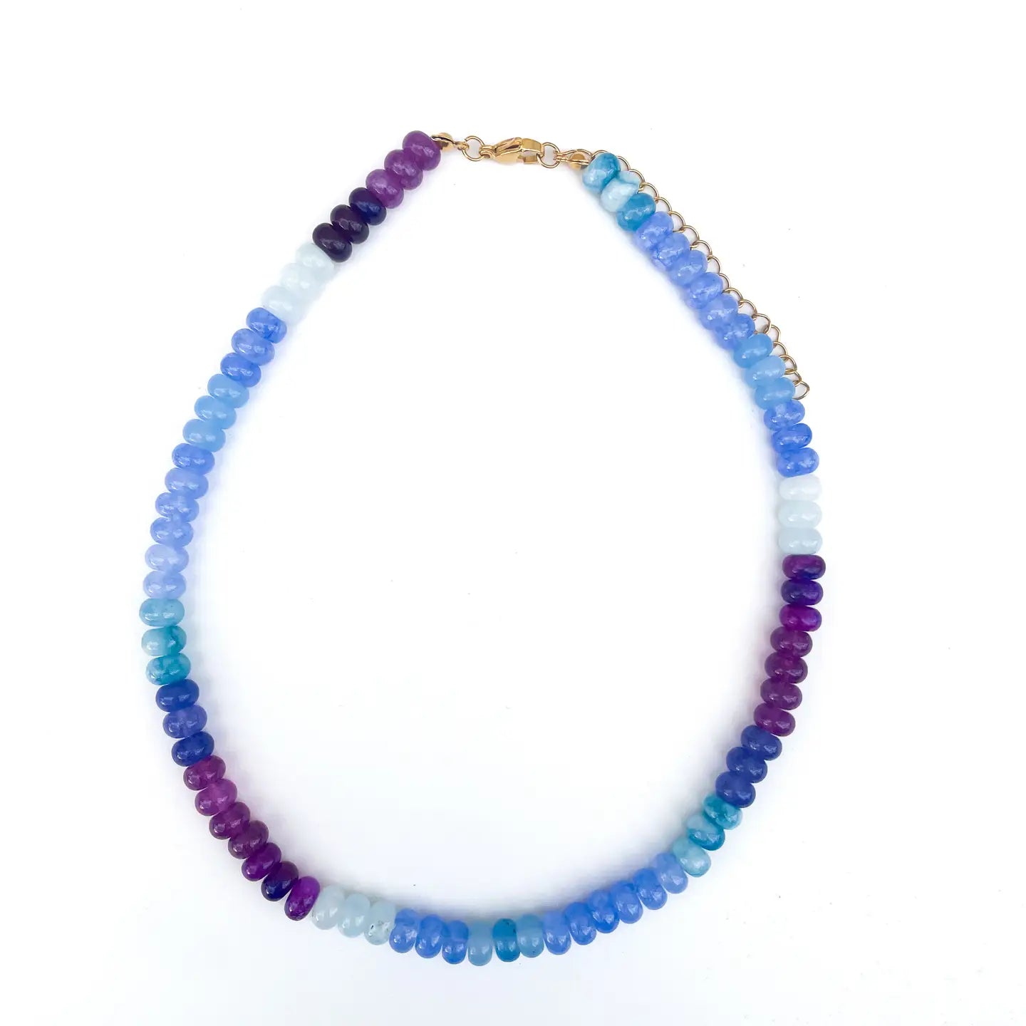 Heather Rainbow Gemstone Bead Necklace
