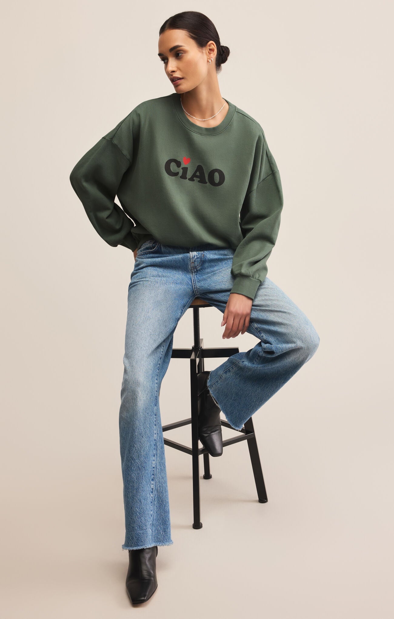 Green Ciao Sunday Sweatshirt
