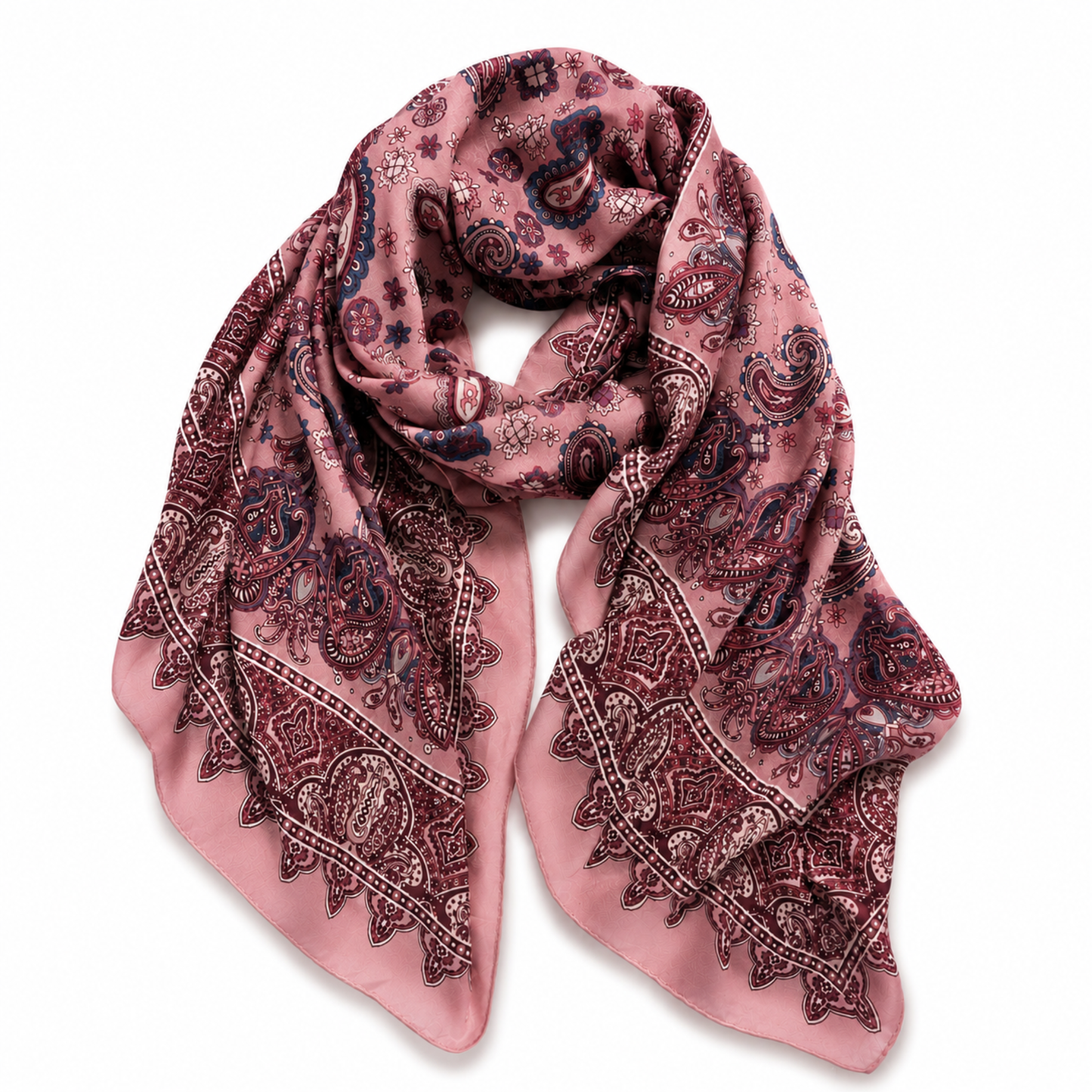 Mauve Paisley Lightweight Scarf