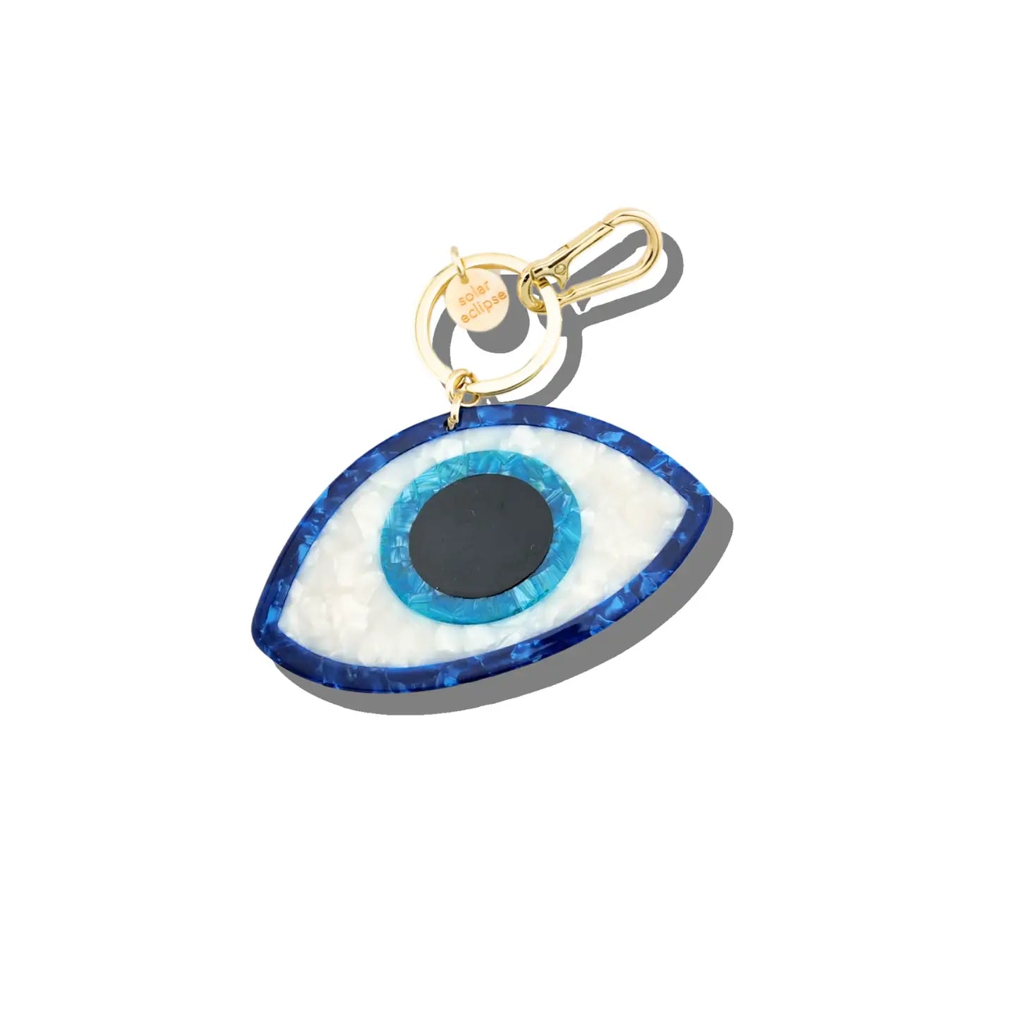 Hand-Painted Evil Eye Bag Charm & Keychain | Eco-Friendly