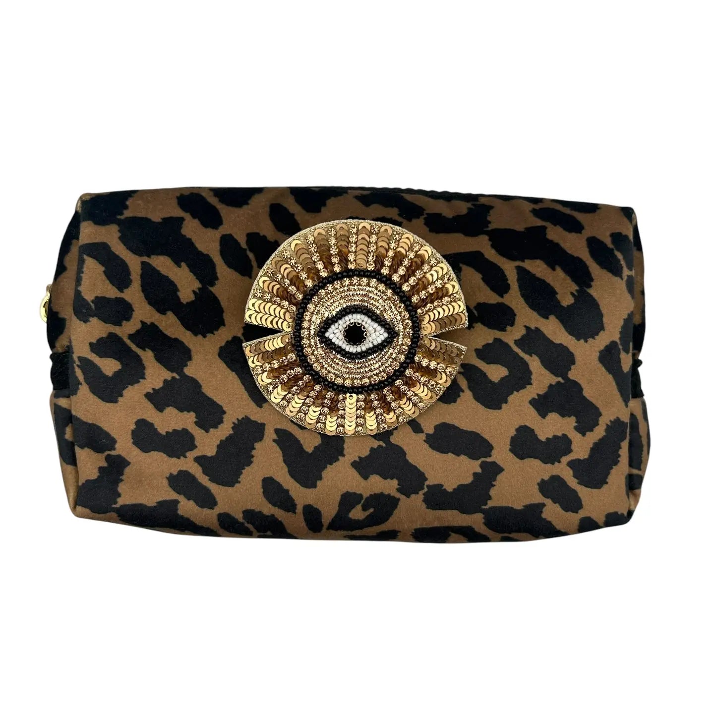 Leopard Print Makeup Bag & Sunray Pin