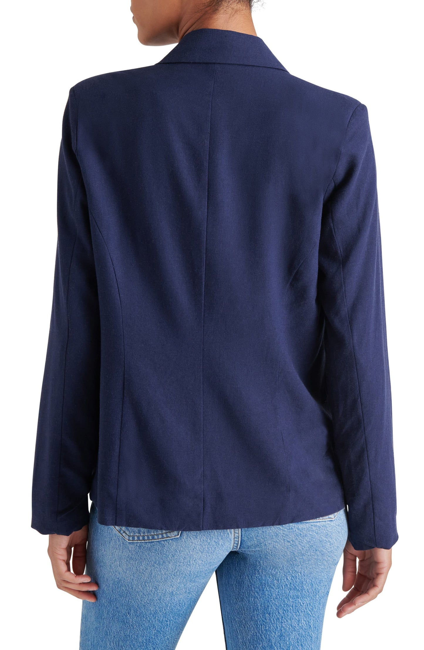 Navy Payton Linen Blend Blazer