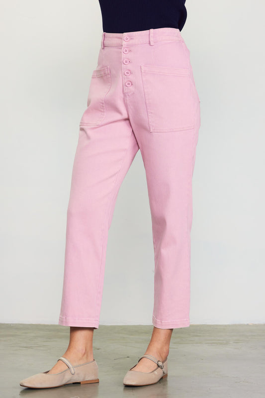 Washed Utility Cotton Pants