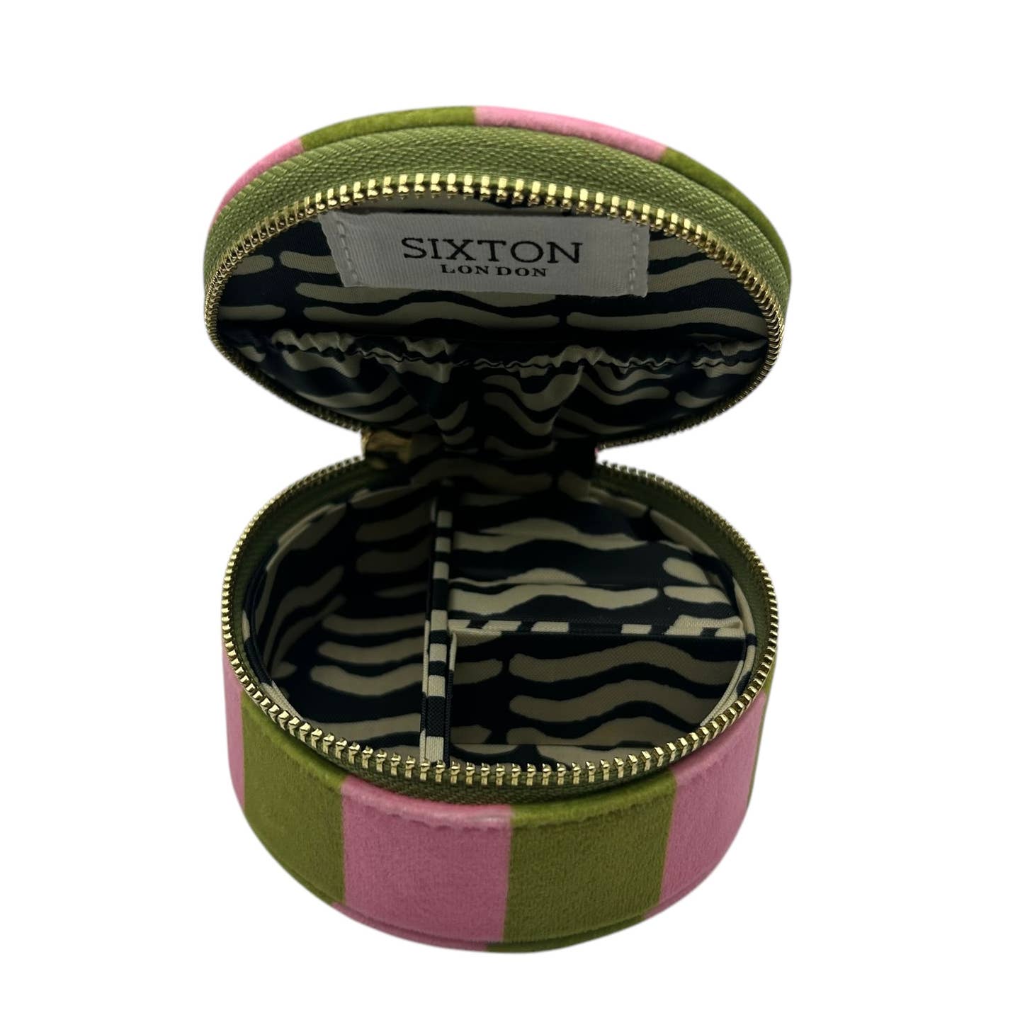 Jewelry Travel Pot in Chartreuse Stripe - Lobster