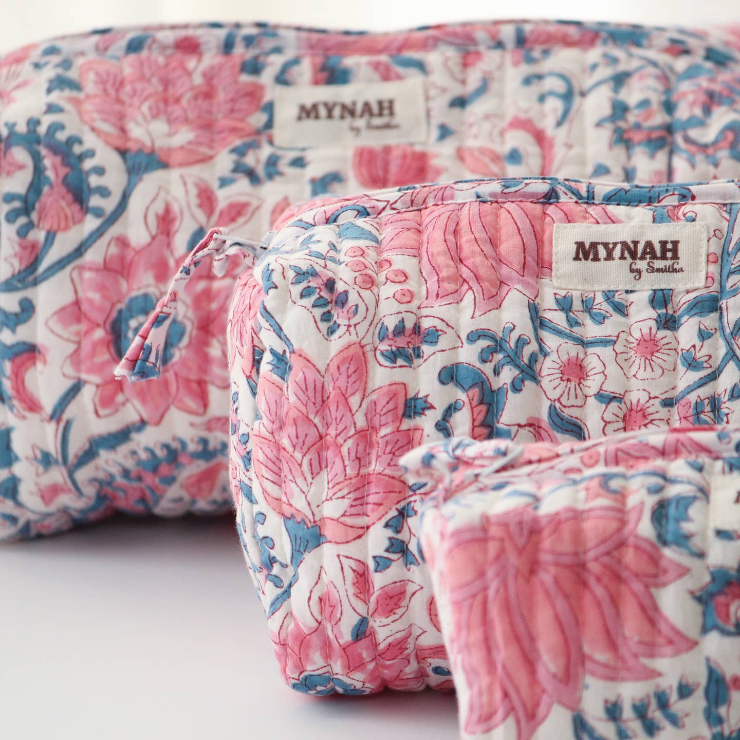 Lotus Blooms Print Travel Bag-Set of 3