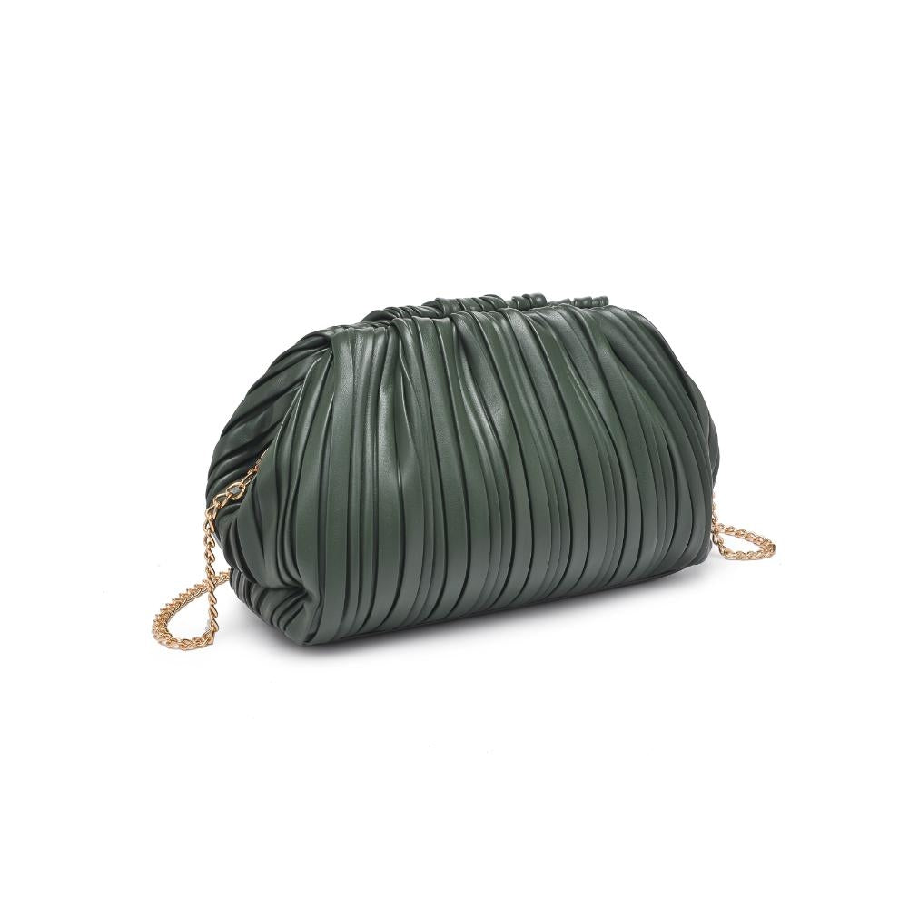 Forest Green Pleated Clutch