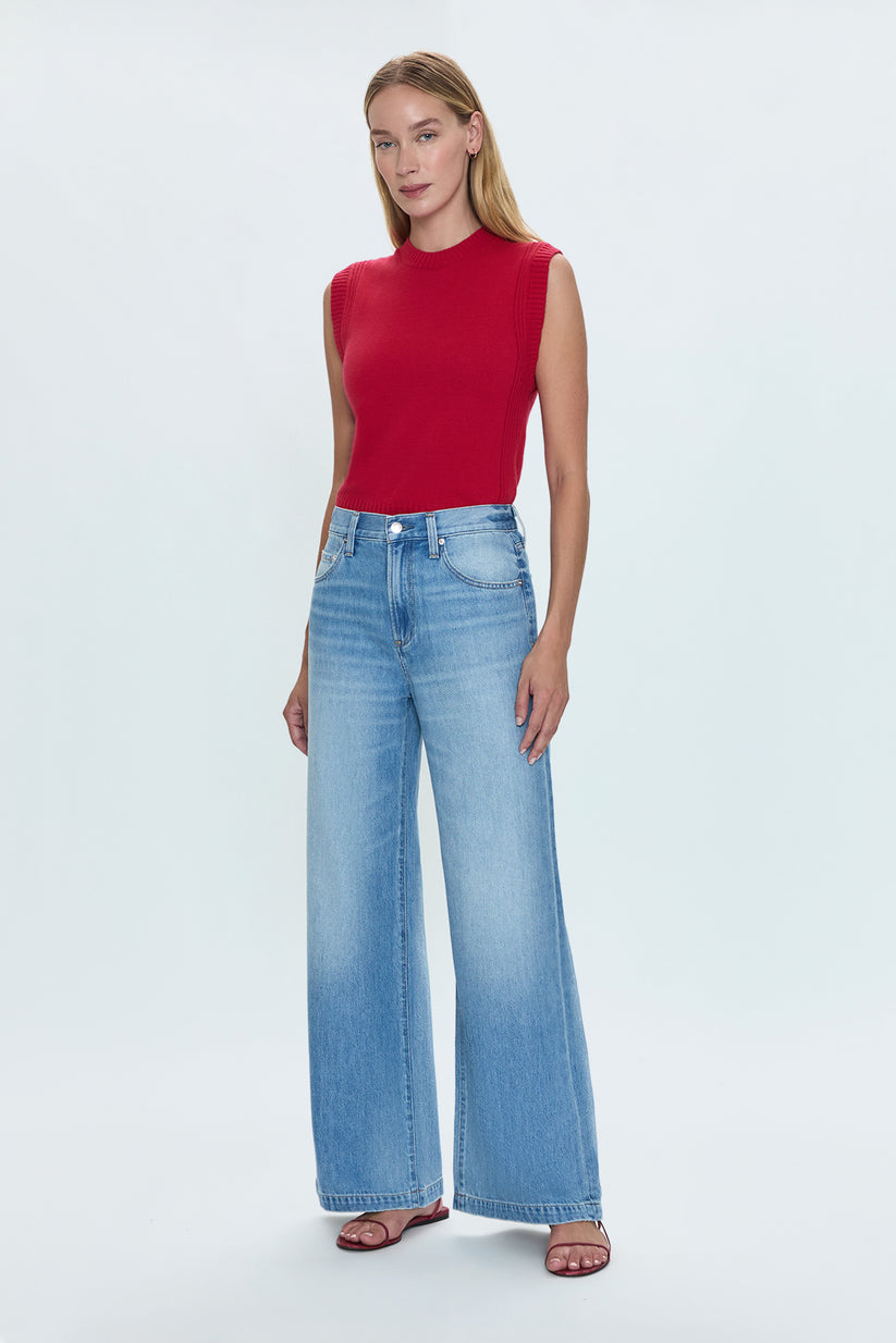 Jadyn Low Slung Palazzo Jeans - Major