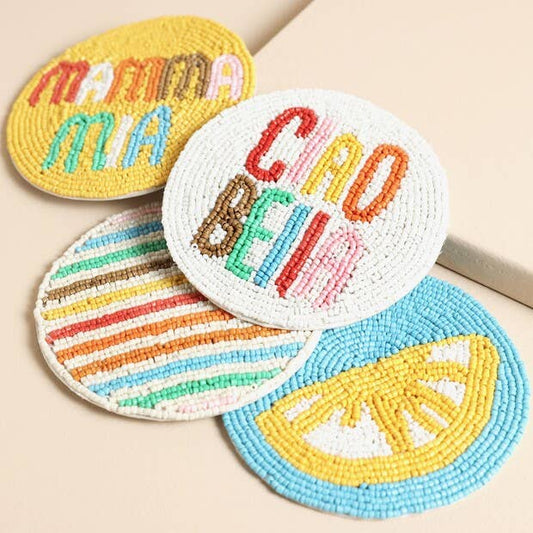 Set of 4 Ciao Bella Beaded Coaster