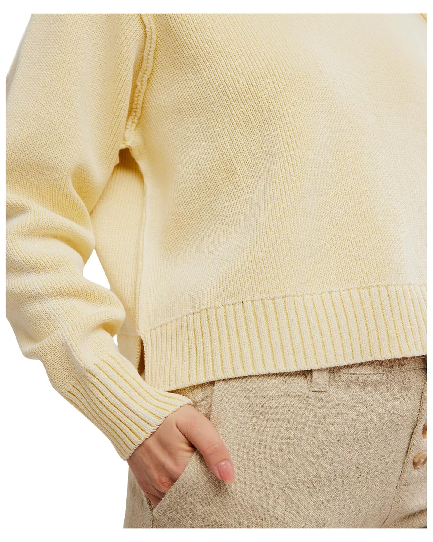 Yellow Spring Street Cotton Crewneck Sweater