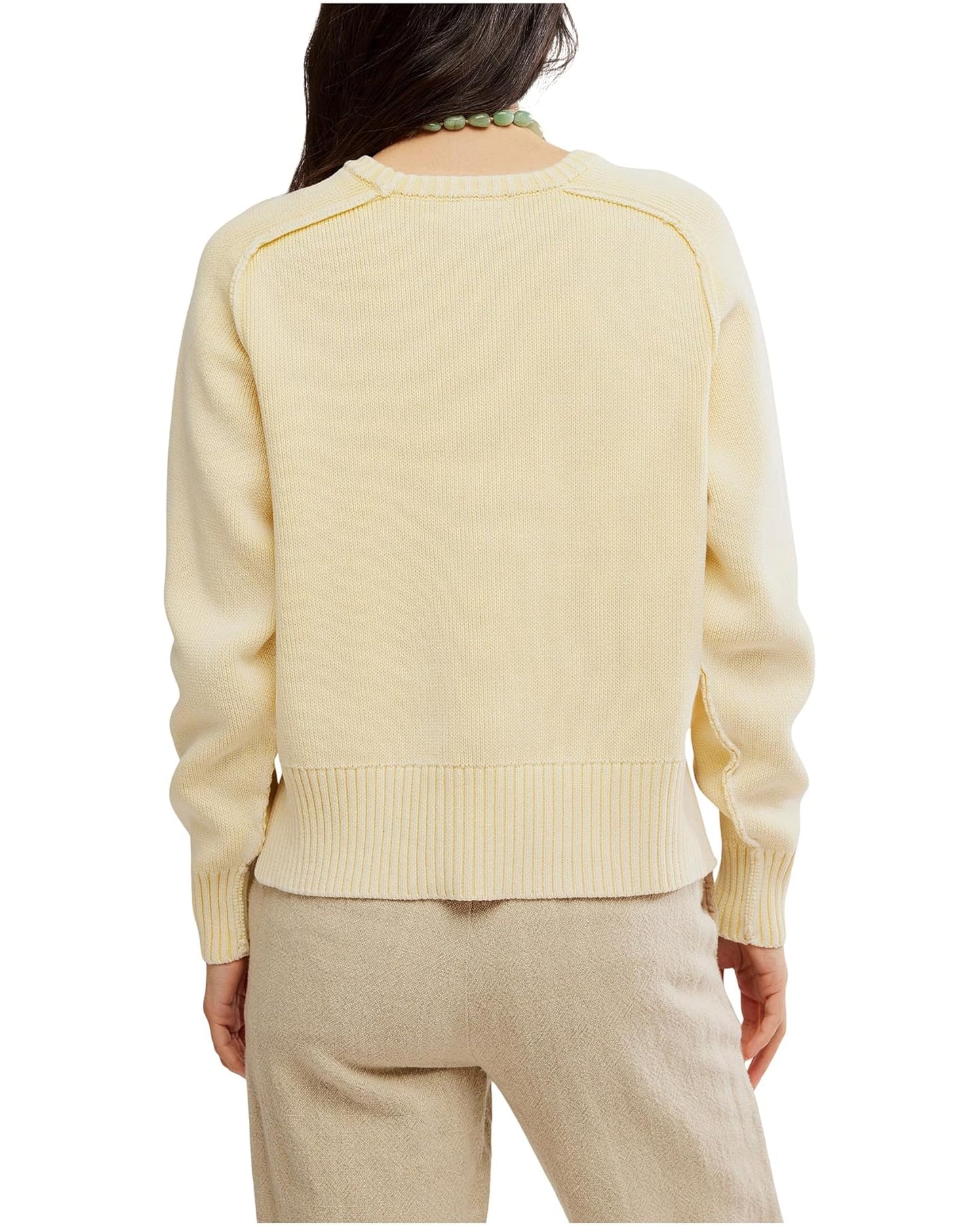 Yellow Spring Street Cotton Crewneck Sweater