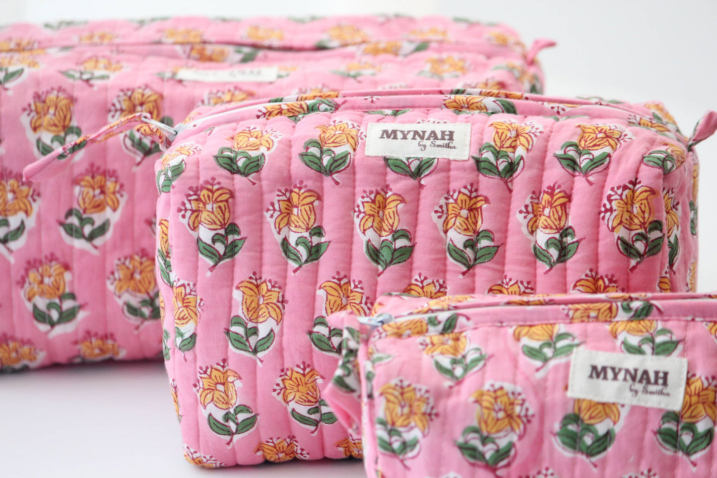 Set of 3 Bubblegum Print Travel Bag