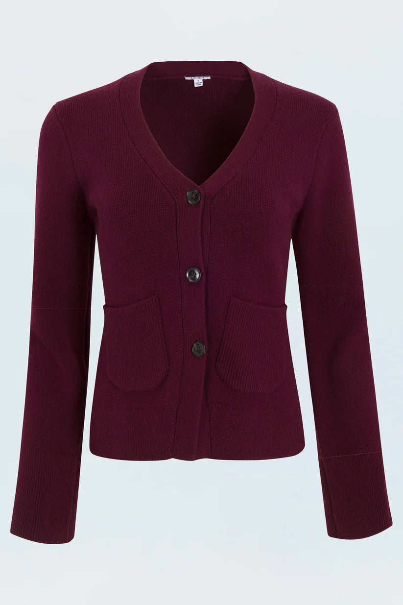 Aeron Cardigan - Claret