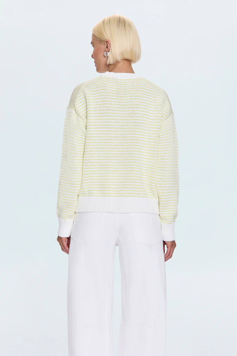 Aura Relaxed Crew Neck Sweater - Limeade