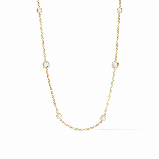 Aquitaine Station Necklace - Crystal Clear