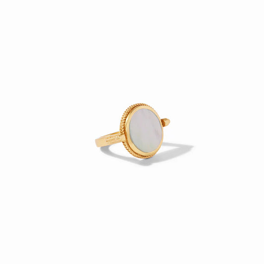Coin Revolving Mother of Pearl Ring