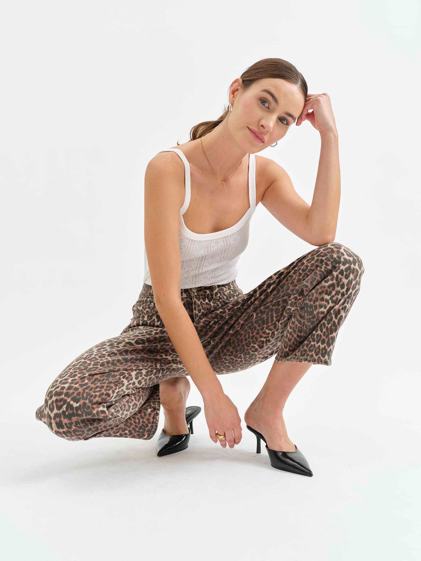 Westward Barrel Leopard Jean