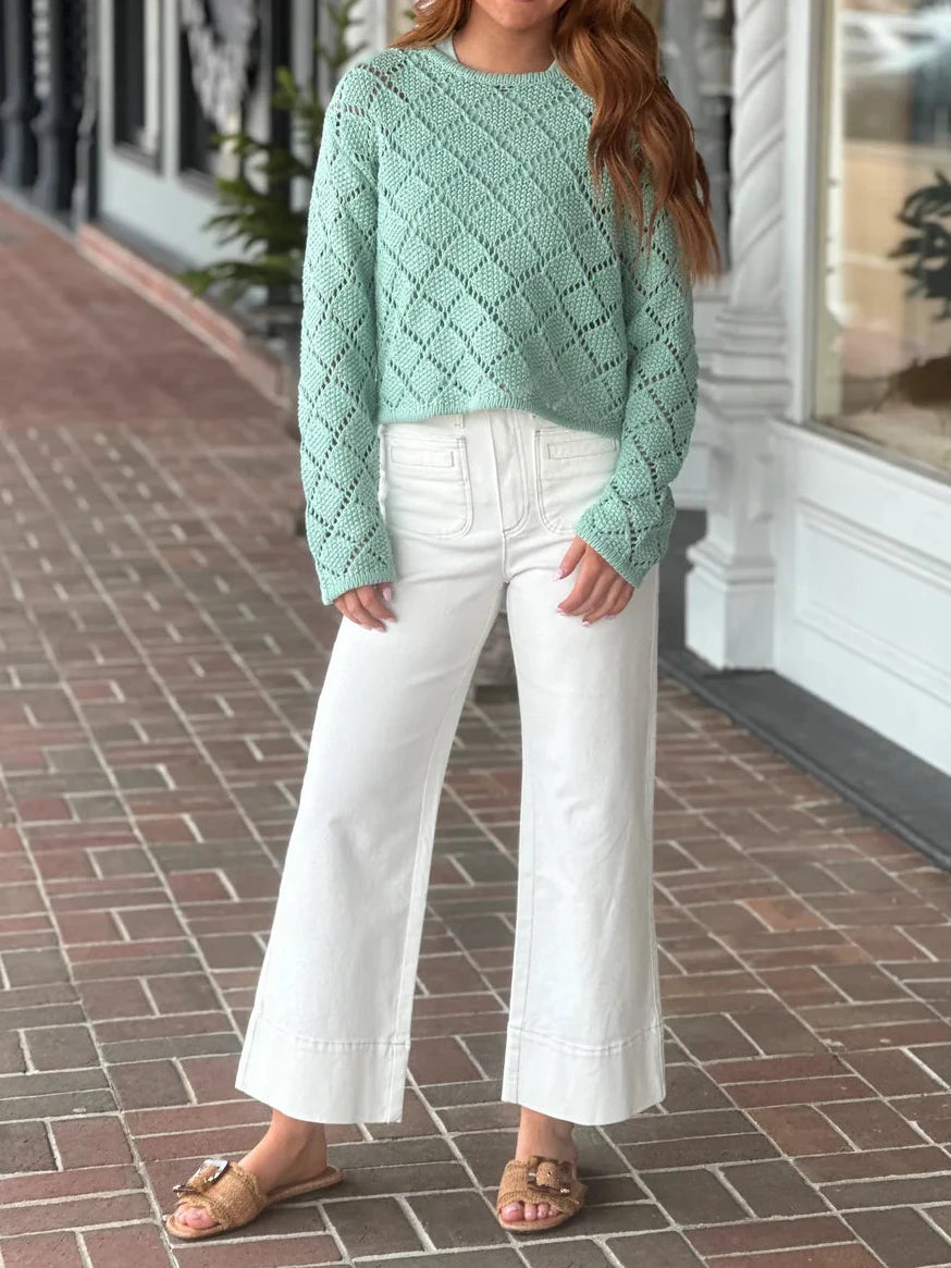 Light Green Crochet Sweater