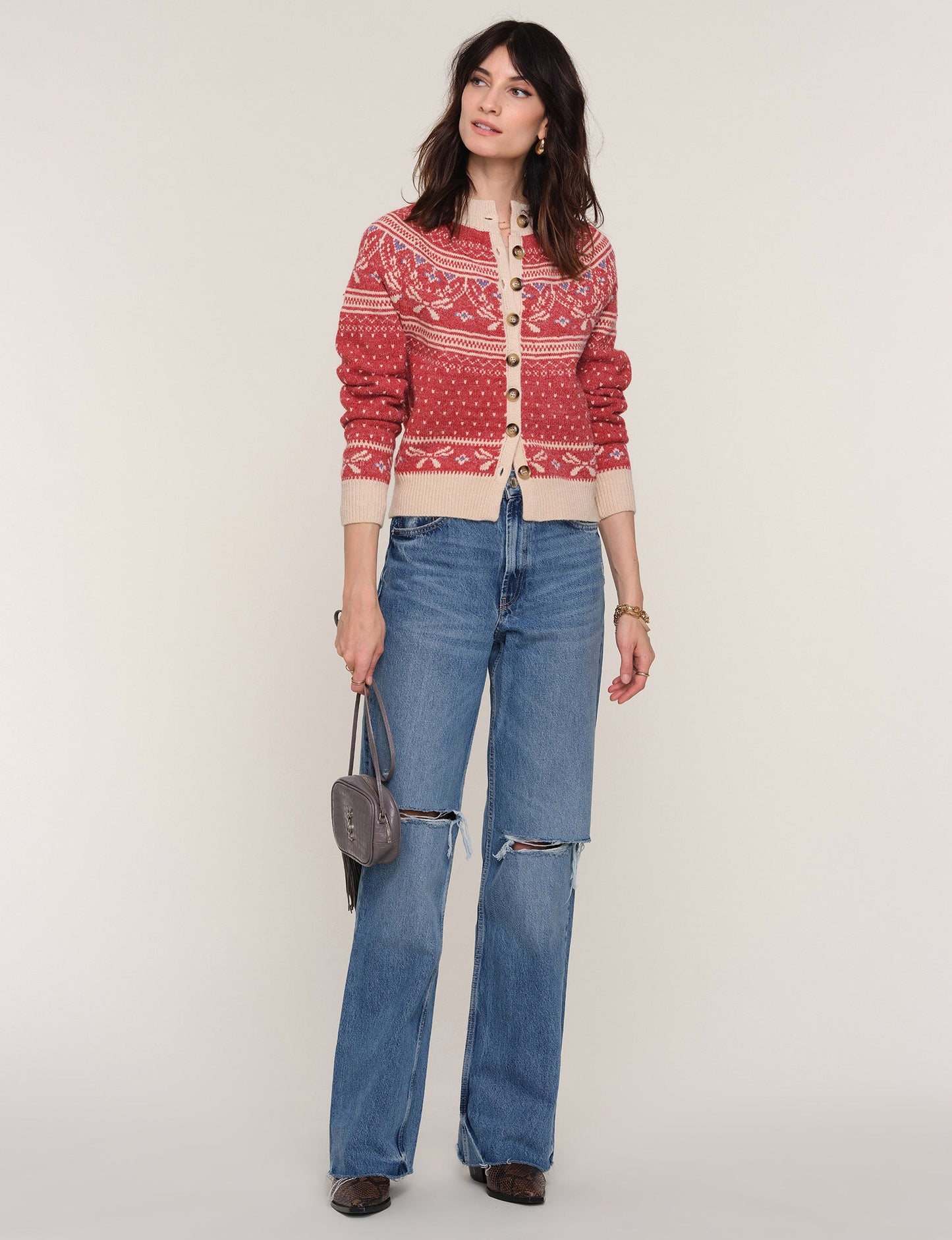 Red Morrie Cardi