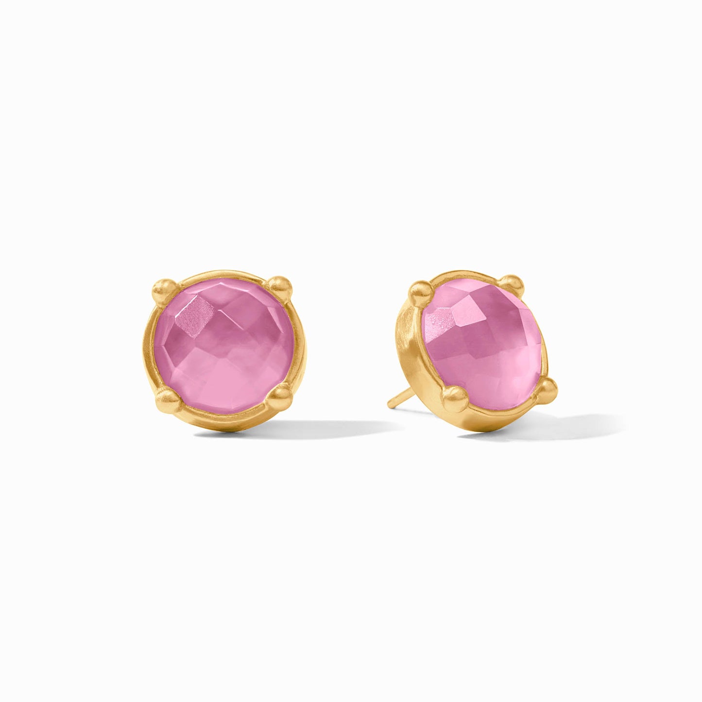 Iridescent Tourmaline Pink Honey Stud