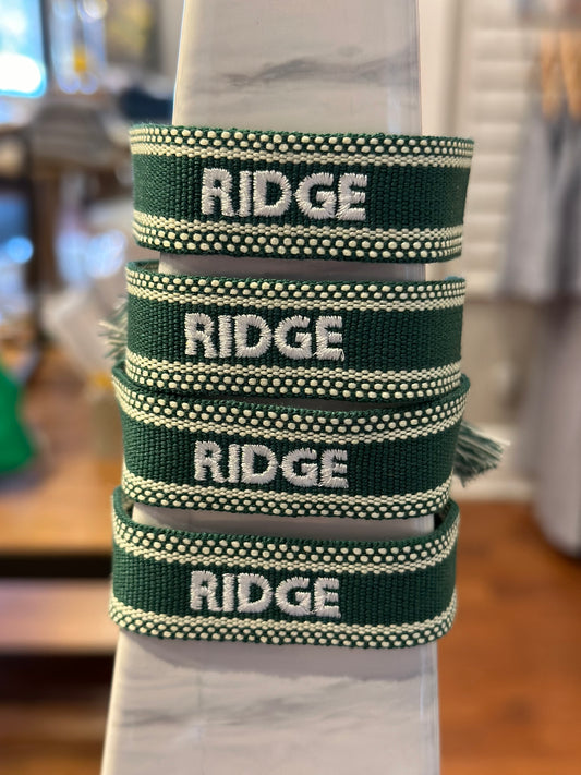 Custom Ridge Embroidered Woven Bracelet