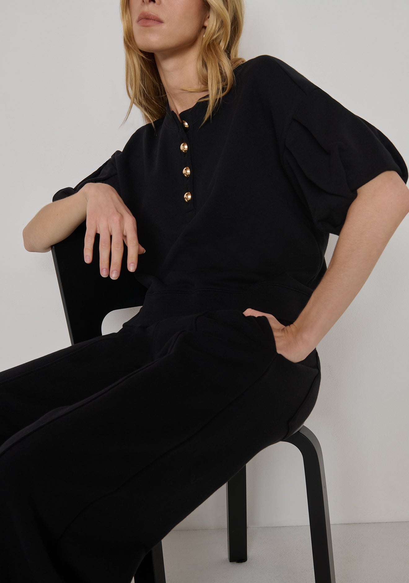 Lincoln Front Slit Knit Pant