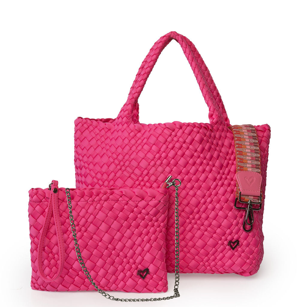 Magenta London Large Woven Tote