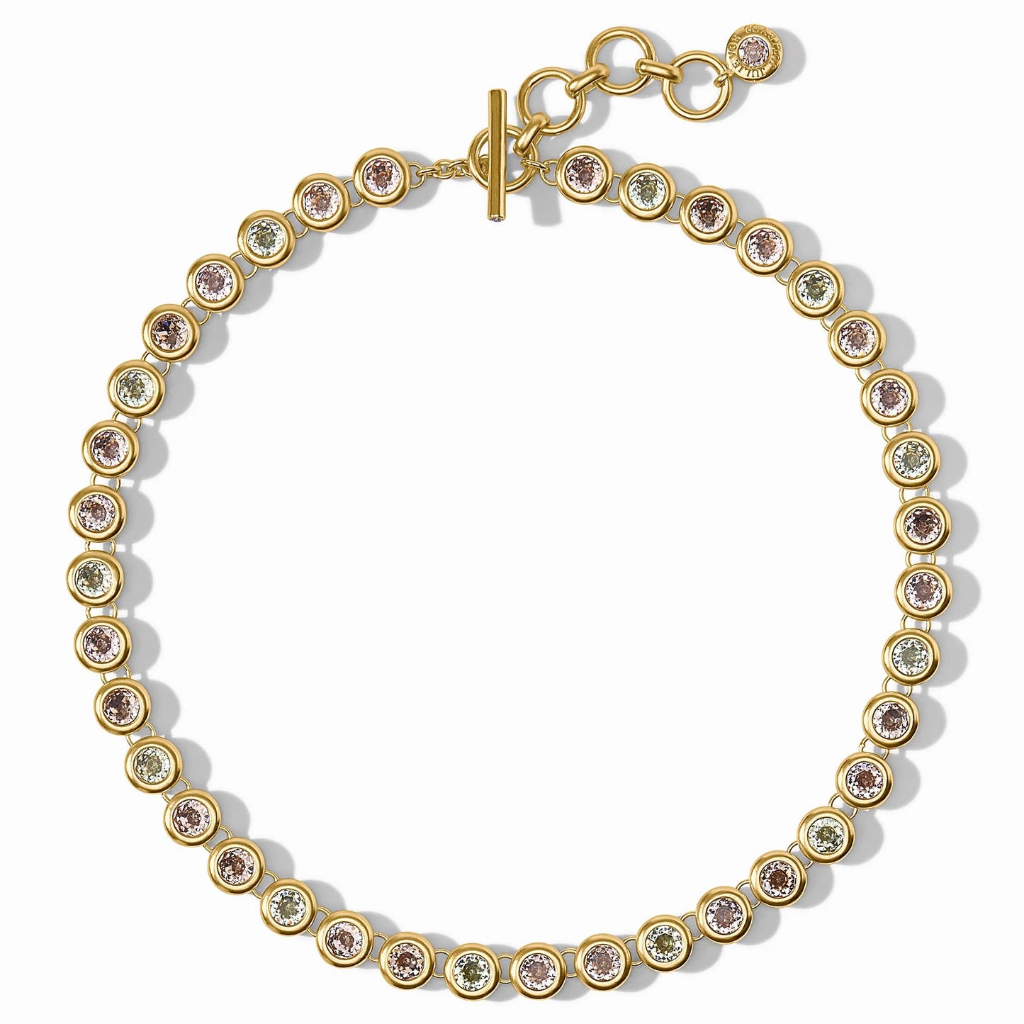 Rainbow Tennis Necklace - Champagne Radiance