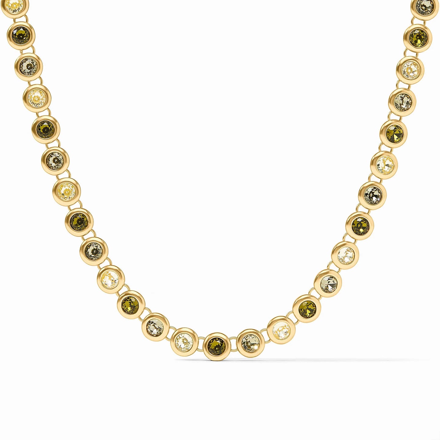 Rainbow Tennis Necklace - Shades of Jade