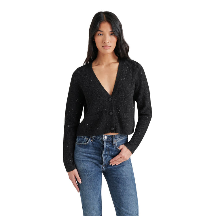 Aero Knit Black Sequin Cardigan