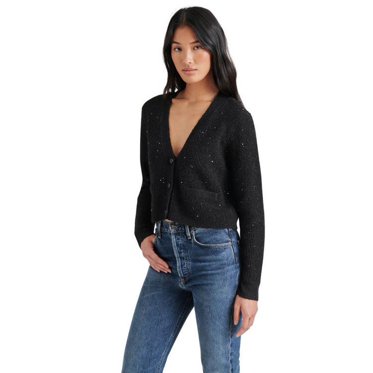 Aero Knit Black Sequin Cardigan