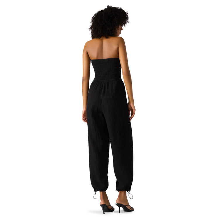 Echo Strapless Toggle Hem Cotton Blend Jumpsuit