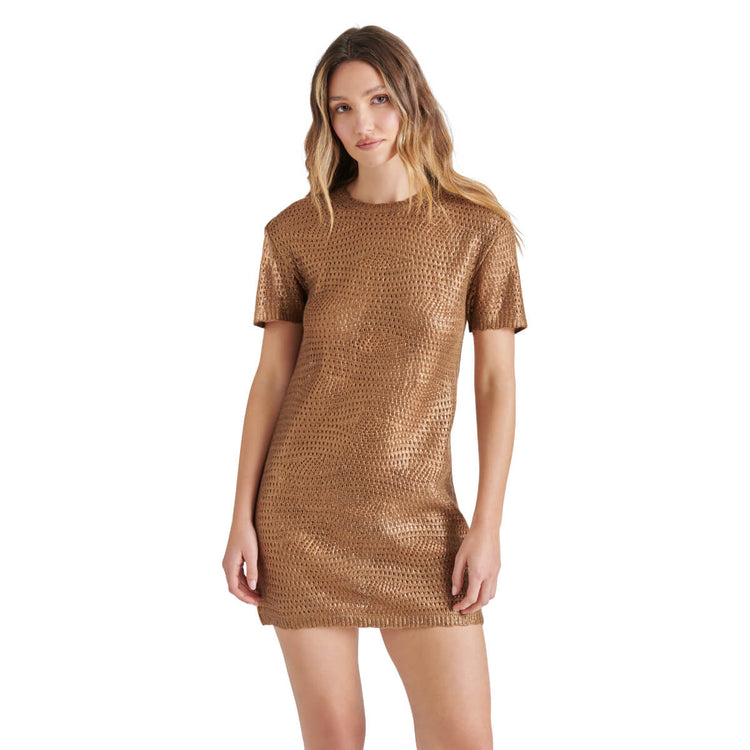 Metallic Knit Minidress