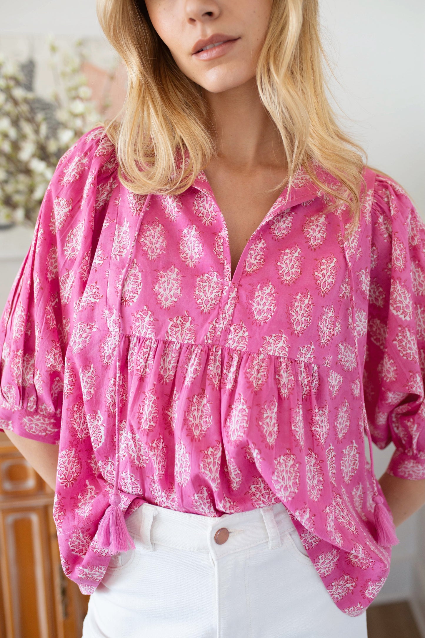 Steph Top - Magenta Meadow