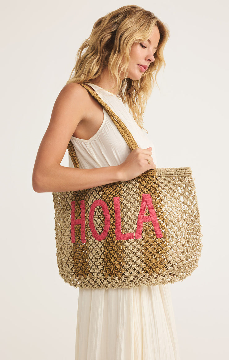 Woven Hola Tote Bag