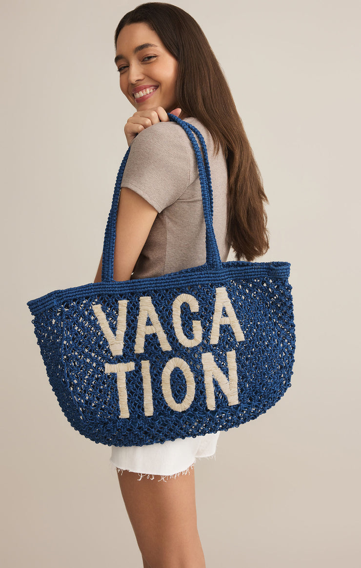 Woven Vacation Tote Bag