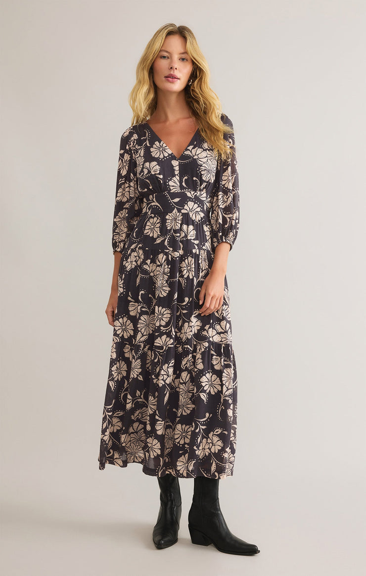 ADELINA ARI FLORAL MIDI DRESS