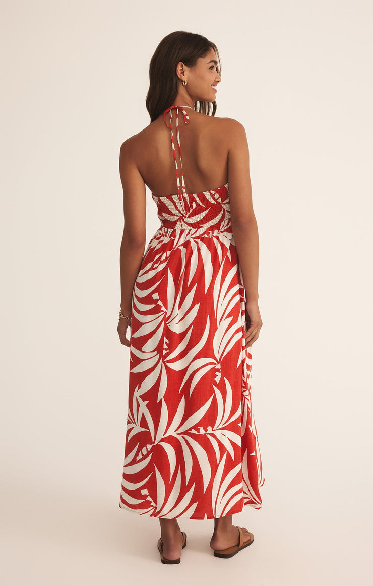 Red Elodi Vacances Midi Dress