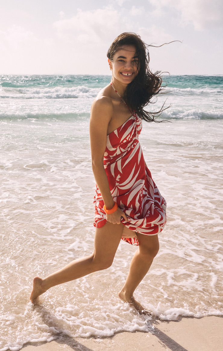 Red Elodi Vacances Midi Dress