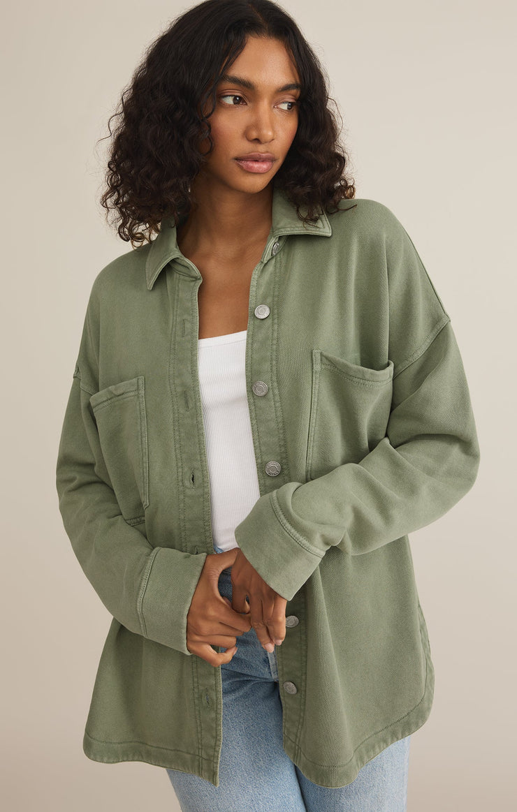 Hunter Green All Day Knit Jacket